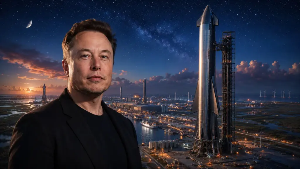 Elon Musk e SpaceX apostam US$ 100 bilhões em megabase 8 vezes maior que Manhattan para lançar Starships e alimentar projetos de IA no espaço