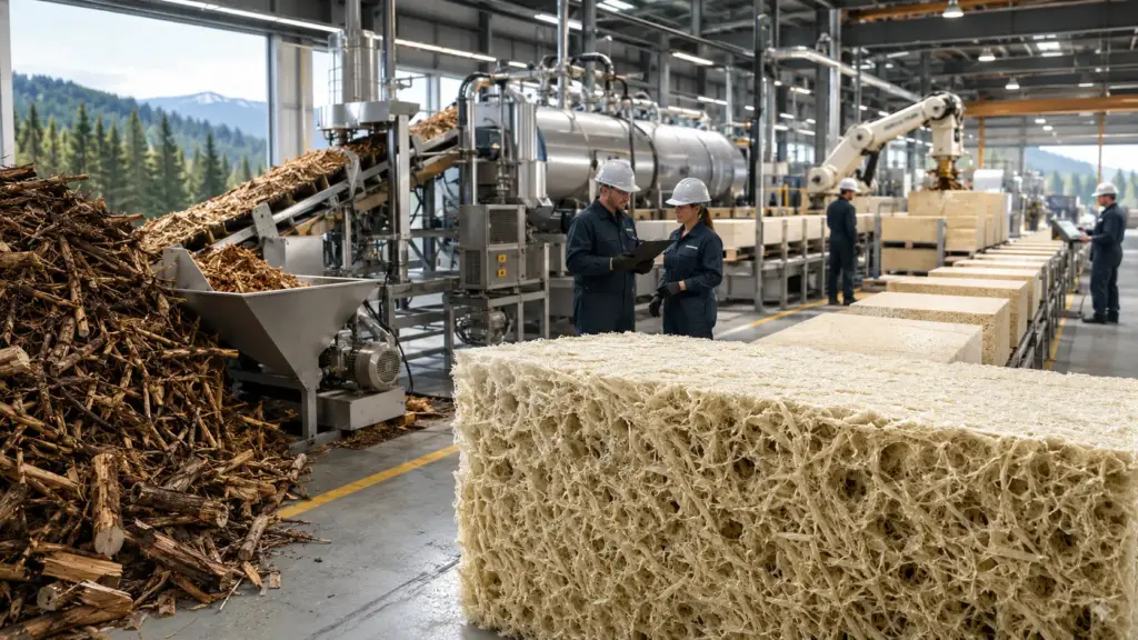 Cientistas transformam restos de madeira em “espuma” que pode substituir plástico e agora querem produzir 15 mil toneladas por ano do material