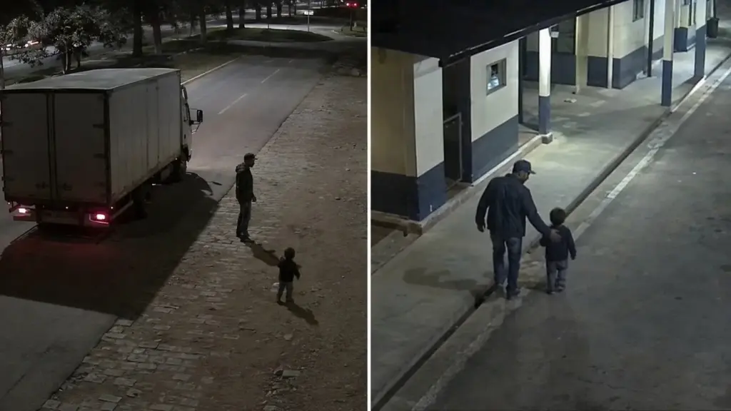 Ao mudar sua rota habitual durante a noite, caminhoneiro passa pela PR-090, encontra menino de 3 anos desorientado e sozinho no acostamento e leva a criança até uma base de pedágio para localizar a família