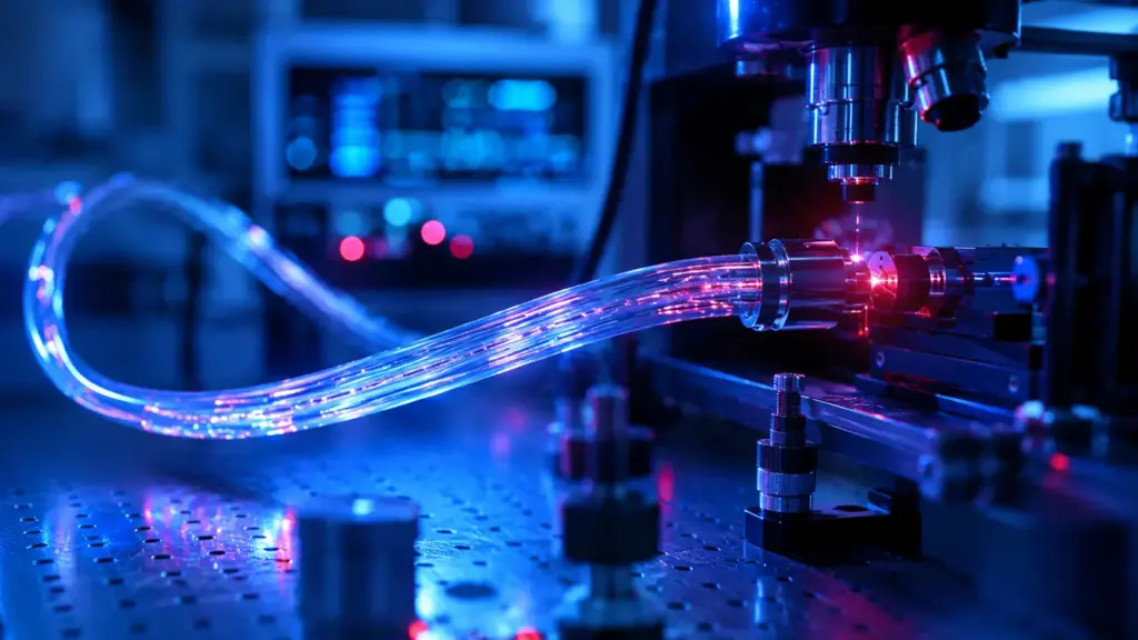 Tecnologia inédita faz fibras ópticas armazenarem informações usando luz e som simultaneamente, com acoplamento mais de 1.000 vezes superior ao convencional e potencial para revolucionar inteligência artificial, computação quântica e telecomunicações Tecnologia inédita faz fibras ópticas armazenarem informações usando luz e som simultaneamente, com acoplamento mais de 1.000 vezes superior ao convencional e potencial para revolucionar inteligência artificial, computação quântica e telecomunicações