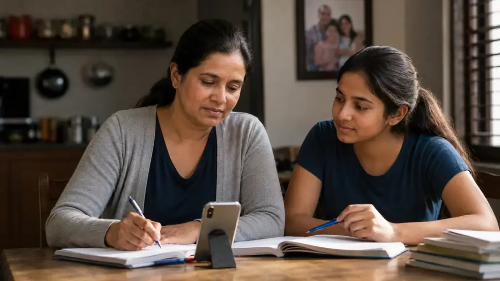 Com dificuldade para conseguir emprego, mãe volta a estudar ao lado da filha de 15 anos, dorme só 4 horas por noite, transforma o celular em ferramenta de estudo, concilia livros com cozinha e limpeza da casa, faz as mesmas provas que a filha adolescente e fica em primeiro lugar no exam Com dificuldade para conseguir emprego, mãe volta a estudar ao lado da filha de 15 anos, dorme só 4 horas por noite, transforma o celular em ferramenta de estudo, concilia livros com cozinha e limpeza da casa, faz as mesmas provas que a filha adolescente e fica em primeiro lugar no exam