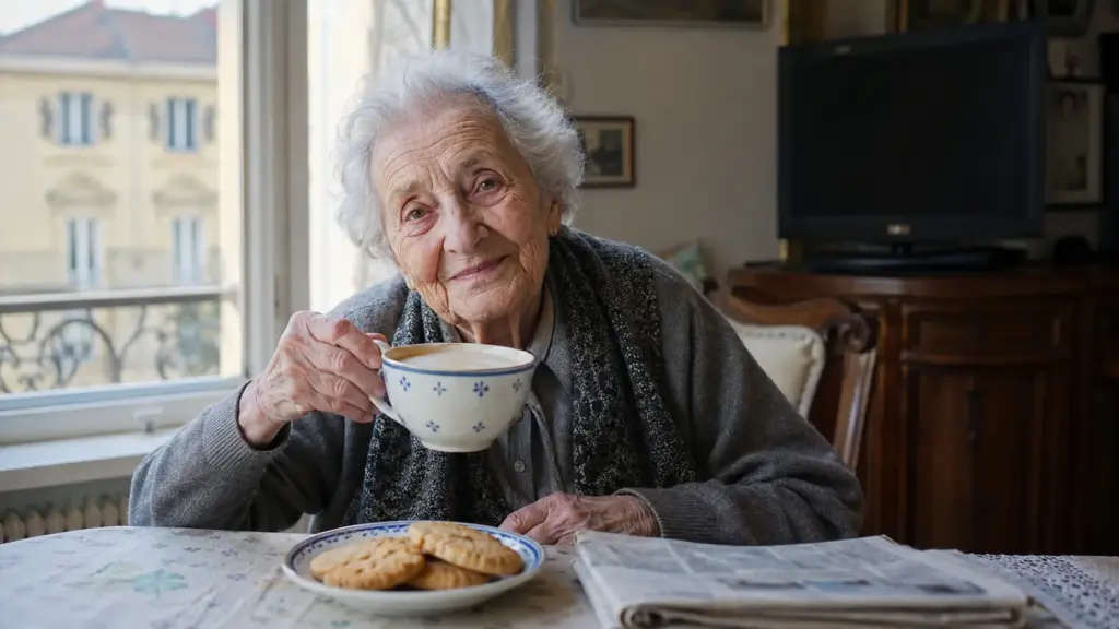 Carla Villa, de 101 anos, revela que toma café com leite e biscoitos, pula o almoço e janta leve, mas diz que seu verdadeiro segredo para chegar a essa idade com lucidez e autonomia foi sempre fazer o que quis Carla Villa, de 101 anos, revela que toma café com leite e biscoitos, pula o almoço e janta leve, mas diz que seu verdadeiro segredo para chegar a essa idade com lucidez e autonomia foi sempre fazer o que quis