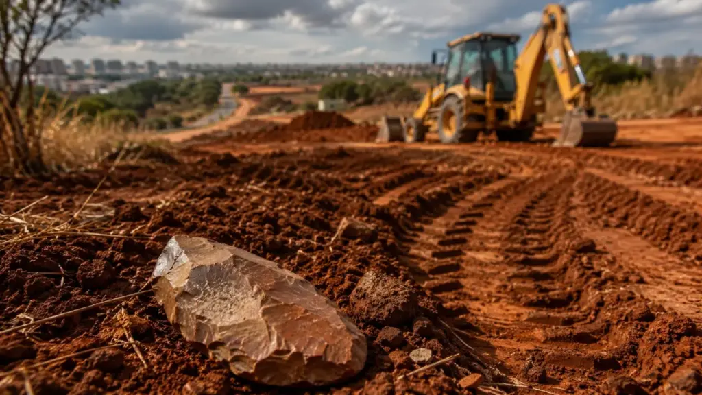 Justiça paralisa obra no Distrito Federal após máquinas atingirem sítio arqueológico de 8 mil anos sem licença ambiental nem autorização do Iphan, e documentos revelam que o local já era conhecido pelo poder público havia mais de uma década