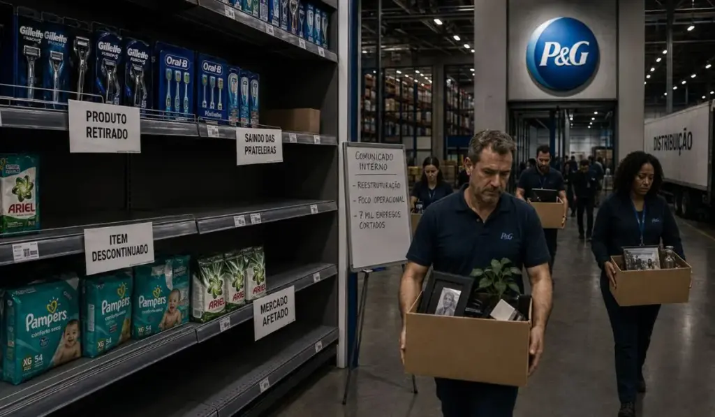 Dona de Gillette, Oral-B, Pampers e Ariel corta 7 mil empregos, começa a retirar produtos famosos das prateleiras em vários mercados e fecha operação própria em país enquanto executa uma das maiores reestruturações de sua história Dona de Gillette, Oral-B, Pampers e Ariel corta 7 mil empregos, começa a retirar produtos famosos das prateleiras em vários mercados e fecha operação própria em país enquanto executa uma das maiores reestruturações de sua história