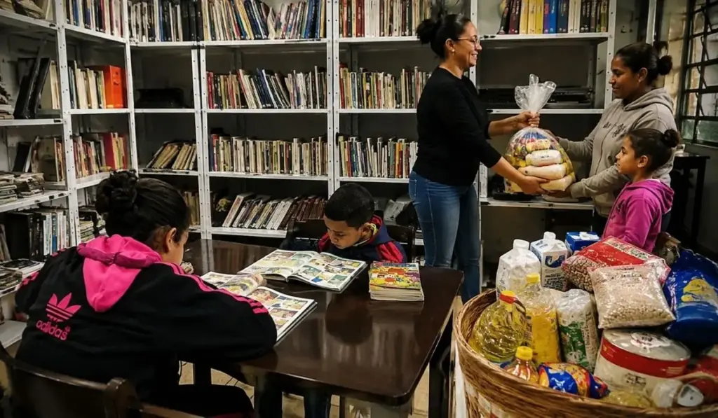 Crianças de Paraisópolis descobrem que livros também podem colocar comida em casa, frequentam biblioteca, leem e contam o que aprenderam e ajudam suas famílias a receber cestas básicas em projeto que já reúne 850 associados