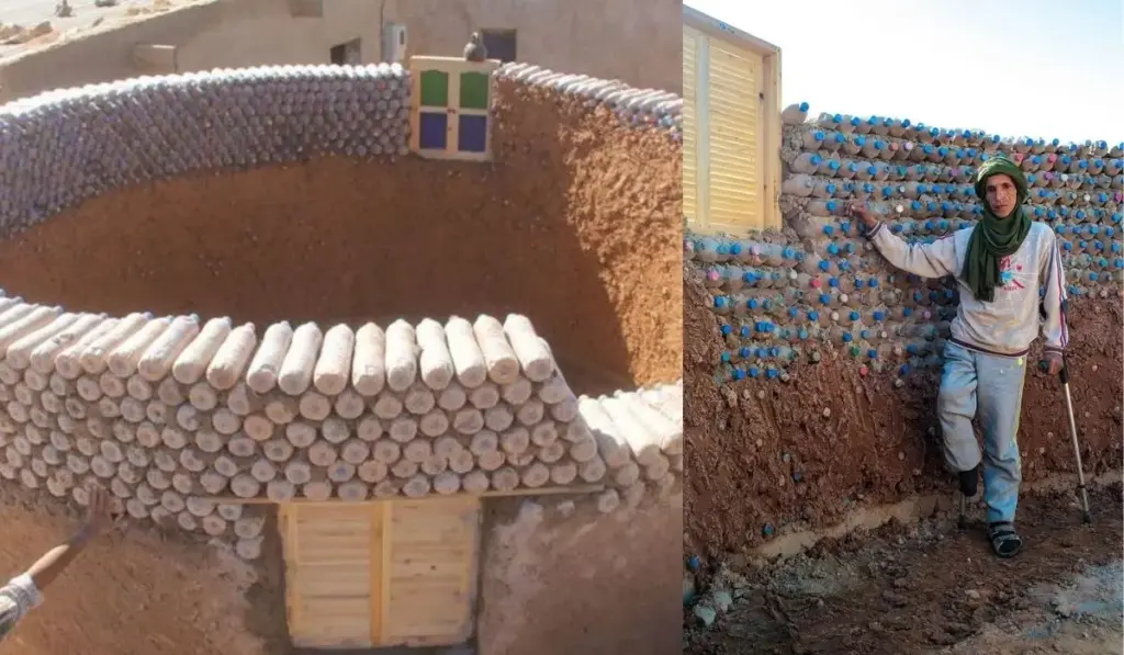 Jovem cresce em campo de refugiados enfrentando calor extremo e tempestades de areia, consegue estudar com bolsa da ONU e volta à Argélia para construir com as próprias mãos uma casa para a avó usando garrafas plásticas cheias de areia, até a invenção chamar atenção e receber US$ 60 mil para virar outras 25 moradias