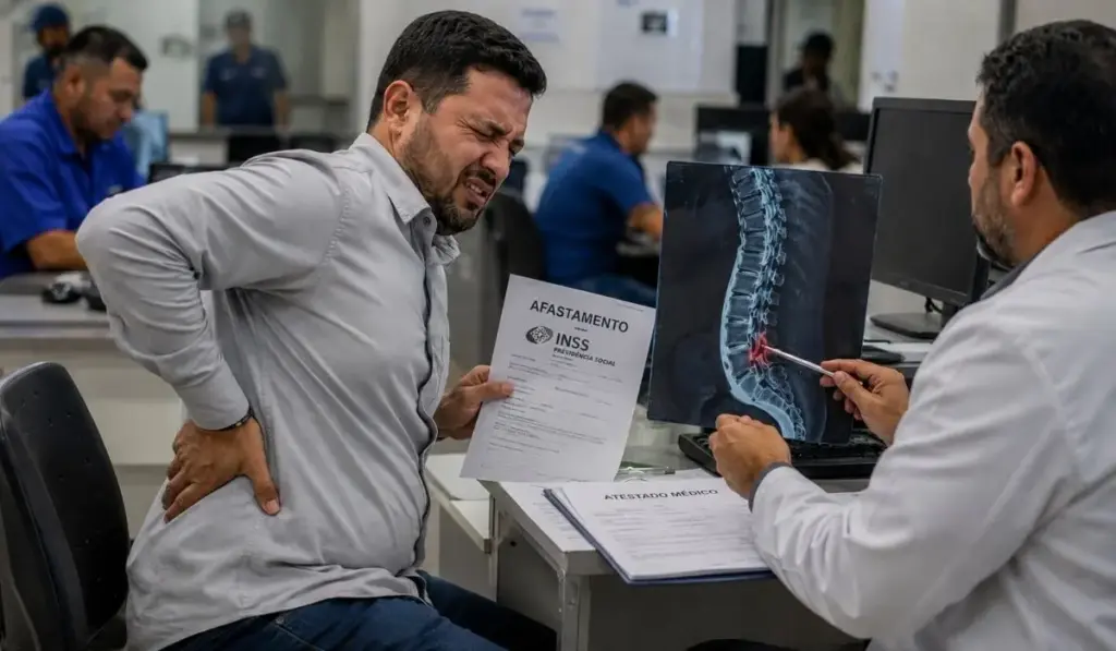 Hérnia de disco tira mais de 208 mil brasileiros do trabalho em apenas um ano, atinge cerca de 5 milhões no país e transforma uma das dores mais comuns das costas em causa de afastamentos pelo INSS