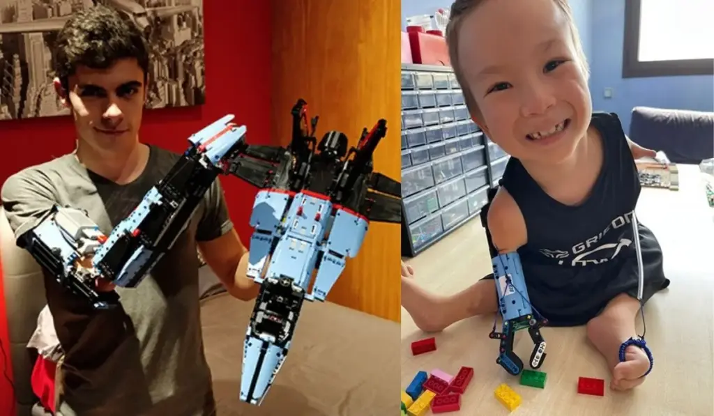 Menino que nasceu com o braço direito subdesenvolvido cresce montando LEGO, aos 18 anos transforma peças de helicóptero em sua própria prótese funcional e entra para o Guinness, até usar a invenção anos depois para ajudar Beknur, criança cuja família percorreu 1.300 km para que ele pudesse finalmente pegar objetos sozinho