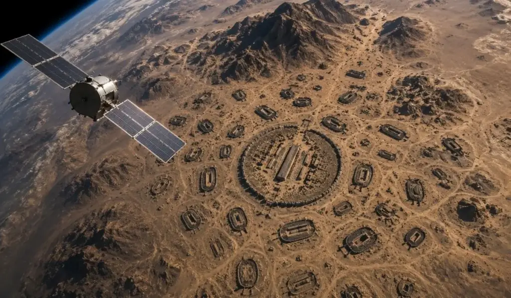 Imagens feitas do espaço revelam algo colossal escondido no deserto africano: 280 túmulos de pedra, sendo 260 estruturas que arqueólogos nem sabiam que existiam e monumentos de até 82 metros construídos há milhares de anos