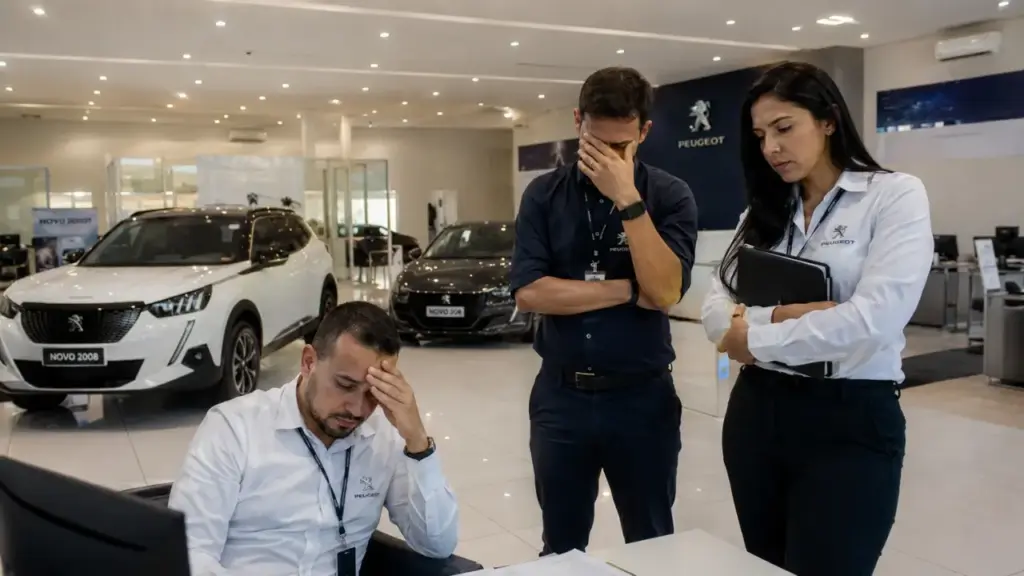 Peugeot afunda 26,4% no Brasil, fica abaixo de 10 mil emplacamentos em sete meses e aposta em uma gigante chinesa para tentar recuperar o espaço perdido antes que o encolhimento se torne ainda mais difícil de reverter