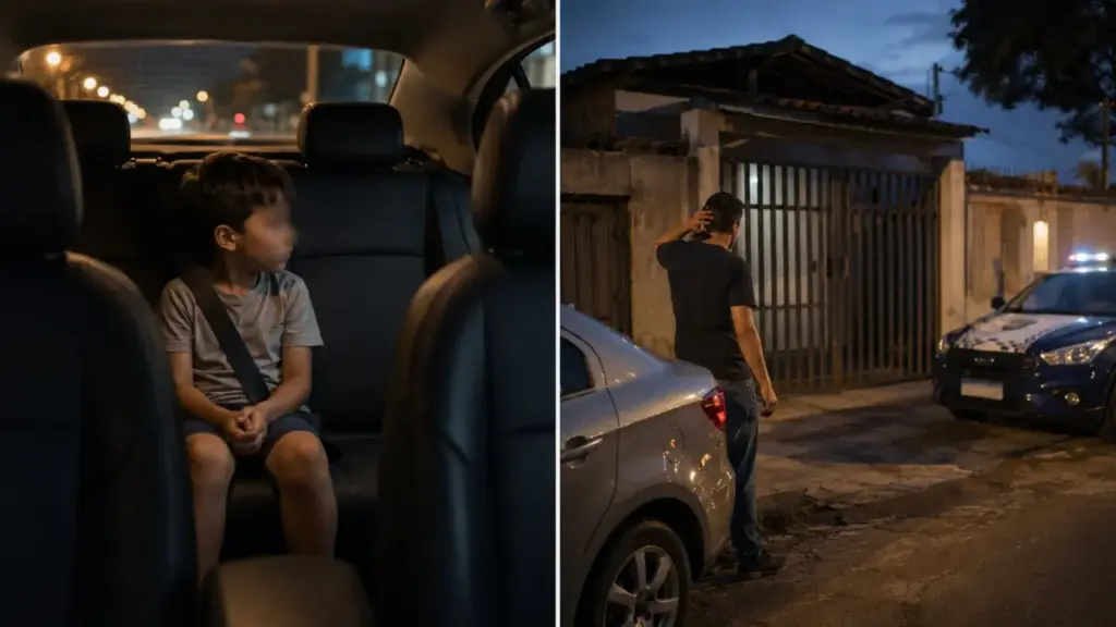 Mulher coloca filho de 6 anos sozinho em carro de aplicativo no Paraná, motorista chega ao endereço combinado e encontra casa sem ninguém para recebê-lo; menino começa a chorar, Guarda Municipal é chamada e mãe não é localizada