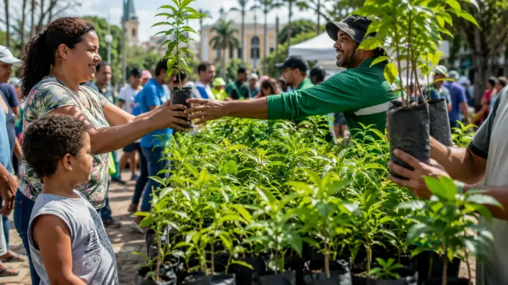 Cidade do Brasil chama atenção após plantar 261 mil árvores em menos de dois anos e anuncia distribuição gratuita de mais 10 mil mudas para moradores, com retiradas em vários bairros