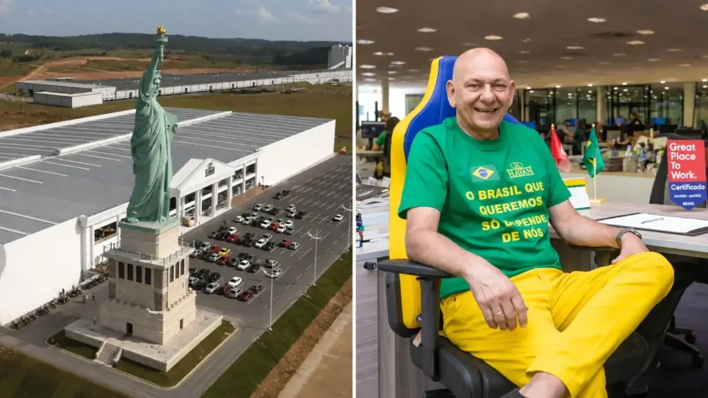 Dono da megaloja Havan conta que a Estátua da Liberdade nasceu de uma sugestão inesperada, a de um garoto de apenas 7 anos que visitou a loja de Brusque em 1994 e deu a ideia a Luciano Hang, que a tirou do papel no ano seguinte
