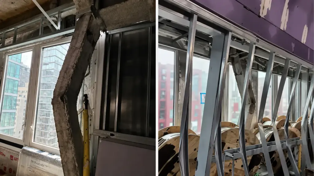 Duas colunas de aço entortaram no 21º andar do antigo prédio da Pfizer durante conversão para 1.600 apartamentos, fizeram pisos ceder e provocaram evacuações em Manhattan Duas colunas de aço entortaram no 21º andar do antigo prédio da Pfizer durante conversão para 1.600 apartamentos, fizeram pisos ceder e provocaram evacuações em Manhattan