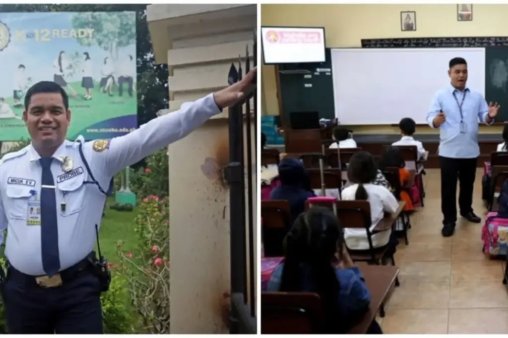 Ele largou Engenharia Civil por falta de dinheiro e virou vigilante de um colégio: passou quase 20 anos no portão fazendo o turno das 19h às 7h e entrando na aula às 7h30, trocou o curso por Pedagogia, formou-se cum laude aos 38 e hoje dá aula para o segundo ano na mesma escola cujo portão ele guardou Ele largou Engenharia Civil por falta de dinheiro e virou vigilante de um colégio: passou quase 20 anos no portão fazendo o turno das 19h às 7h e entrando na aula às 7h30, trocou o curso por Pedagogia, formou-se cum laude aos 38 e hoje dá aula para o segundo ano na mesma escola cujo portão ele guardou