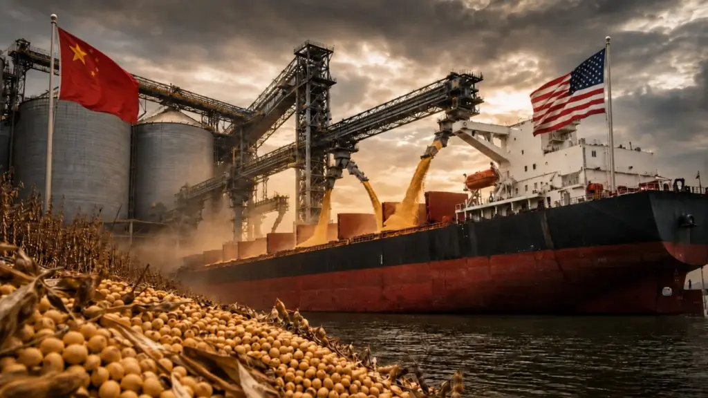 Enquanto o Brasil vende caro, os Estados Unidos baratearam a soja e a China não perdeu tempo, levou quase 1 milhão de toneladas em sete dias, num movimento que o produtor brasileiro observa com o coração apertado