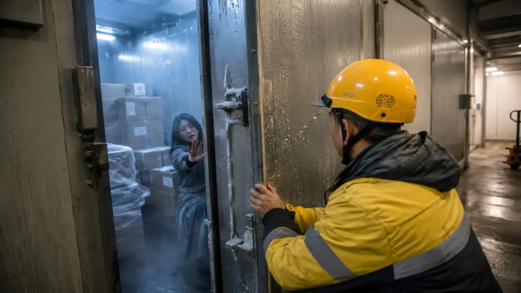 Entregador ouve batidas dentro de câmara frigorífica a 20 graus abaixo de zero, salva empresária presa no frio e recebe convite para participar como sócio da empresa na China Entregador ouve batidas dentro de câmara frigorífica a 20 graus abaixo de zero, salva empresária presa no frio e recebe convite para participar como sócio da empresa na China