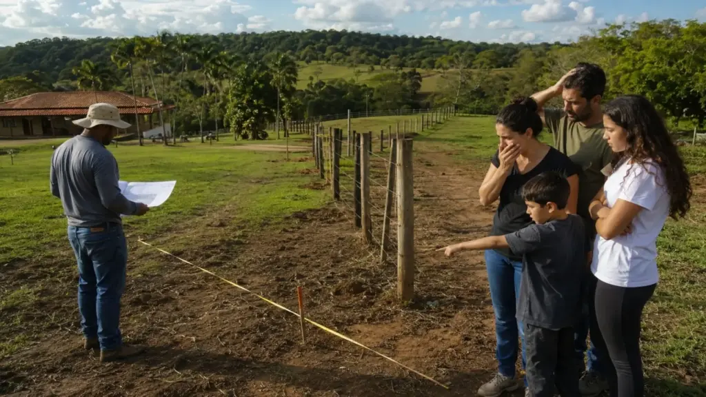 Família paga R$ 1,2 milhão por chácara de 20 mil m², manda cercar o terreno e então descobre que quase 3 mil m² estão faltando, um sumiço que pode valer cerca de R$ 180 mil e virar disputa na Justiça