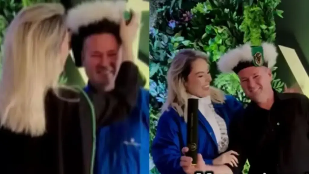 Filha de mecânico veste a beca para uma prova de toga, coloca o capelo no pai que trabalhou durante anos consertando ônibus para ajudá-la a cursar Medicina Veterinária e transforma o ensaio da formatura em uma homenagem emocionante ao homem que sempre pediu que ela fosse mais longe