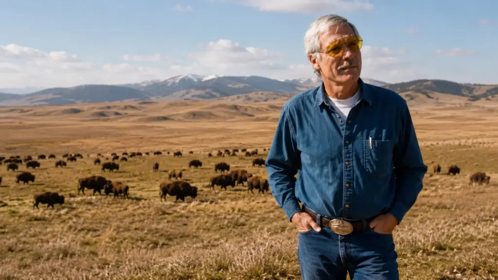 Ted Turner acumulou cerca de 809 mil hectares de terras nos Estados Unidos e transformou seus ranchos em laboratórios de conservação, recuperando bisões e criando programas para proteger espécies ameaçadas Ted Turner acumulou cerca de 809 mil hectares de terras nos Estados Unidos e transformou seus ranchos em laboratórios de conservação, recuperando bisões e criando programas para proteger espécies ameaçadas