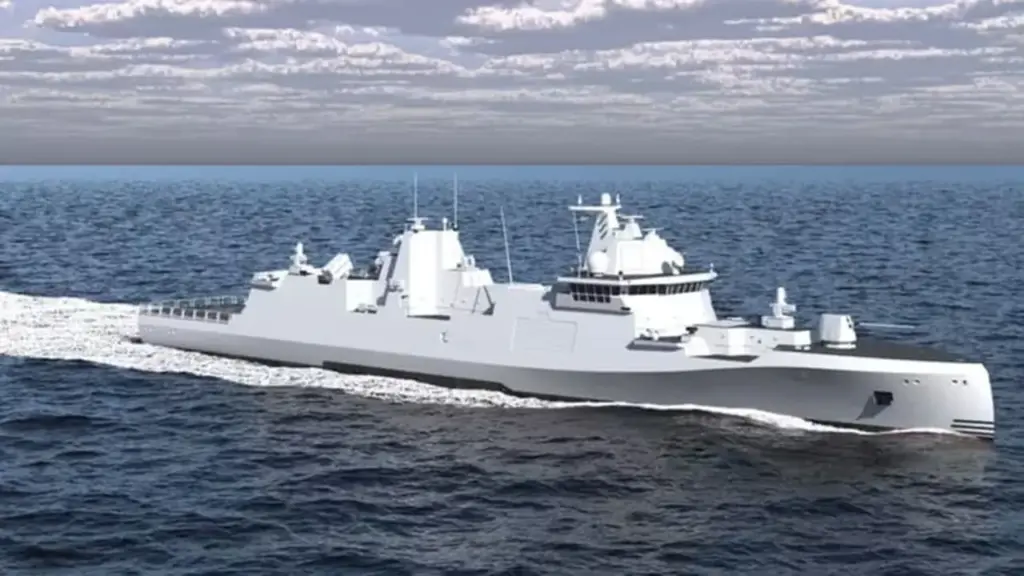Empresa alemã de defesa apresenta a fragata GMF 140 de 140 metros e mais de 6 mil toneladas, projetada para reunir defesa aérea, guerra antissubmarino e ataques de longo alcance em missões da OTAN