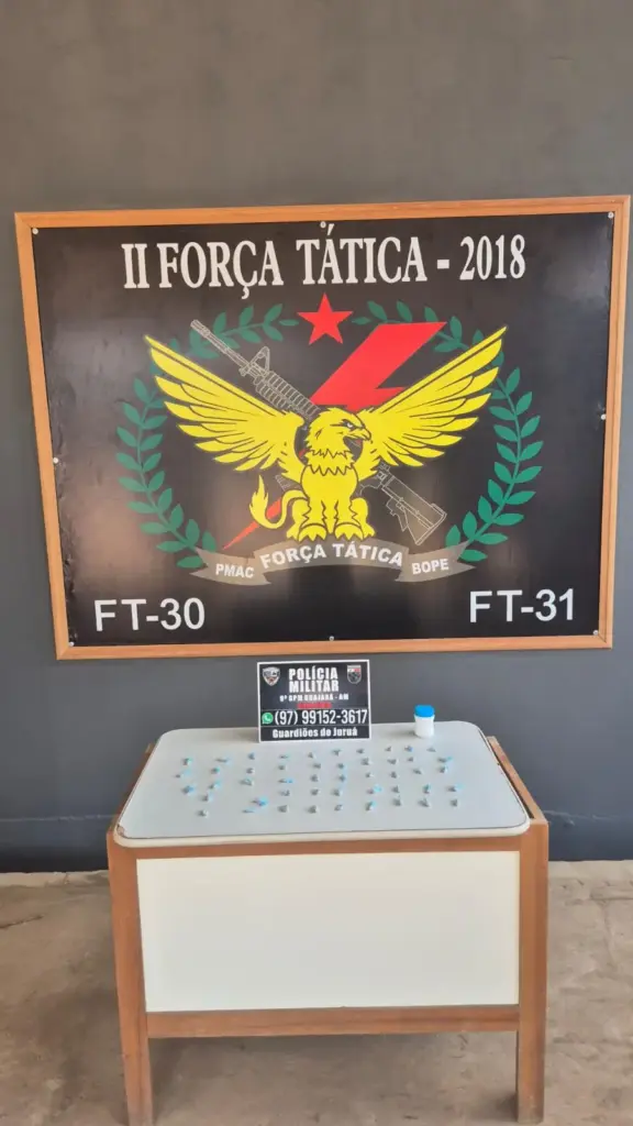 Golpe no tráfico! Polícia apreende 48 trouxinhas de pasta base de cocaína durante operação em Guajará