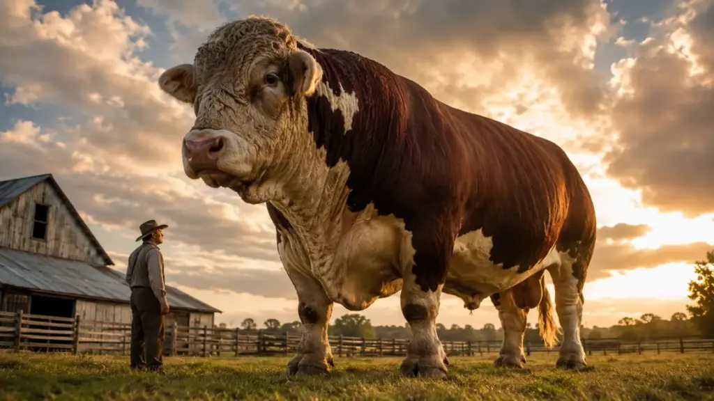 Com mais de 2 toneladas, quase 5 metros de comprimento e corpo mais longo que muitos carros, Old Ben virou uma lenda entre os animais e entrou para a história como o maior boi castrado já registrado no mundo