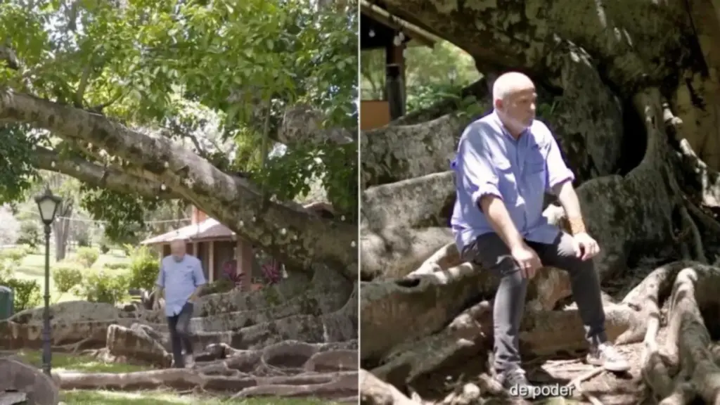 Aos 70 anos, Jayme Monjardim mantém uma fazenda de cerca de 160 alqueires no interior de São Paulo, onde preserva figueira de mais de 300 anos, cria cavalos da raça Crioula e mantém casa principal, outras residências, lago, cachoeira e estrutura rural usada como refúgio da família
