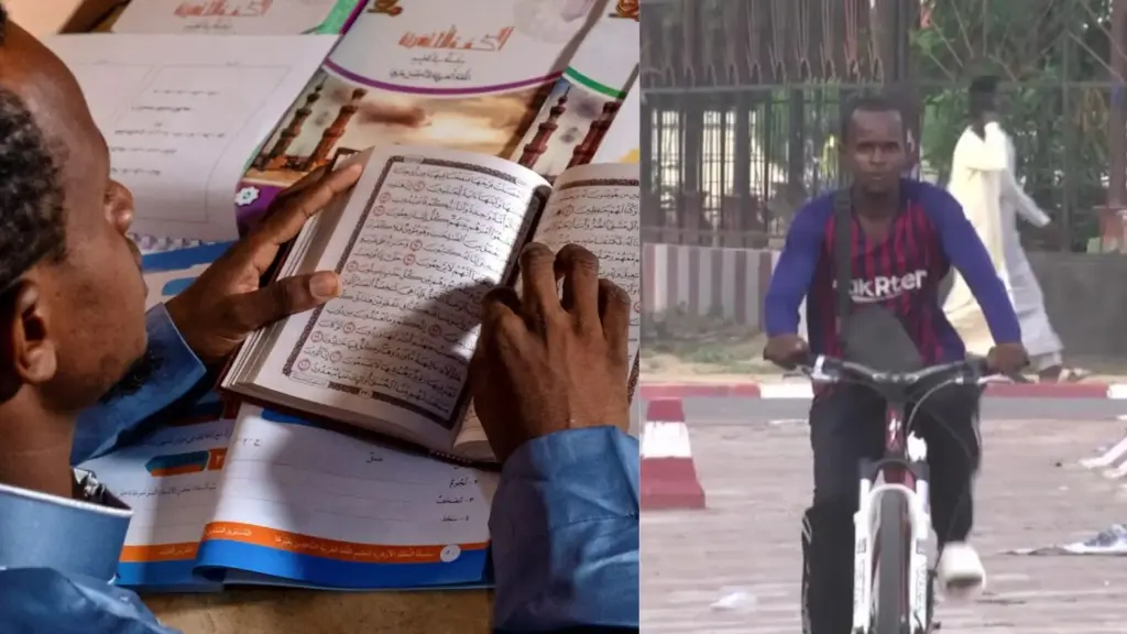 Sem dinheiro para viajar ao Egito, estudante de 25 anos sai da Guiné em uma bicicleta usada, pedala cerca de 4 mil quilômetros por seis países durante quatro meses, é detido três vezes no caminho, ganha uma passagem no Chade e conquista bolsa integral em uma das universidades mais antigas do mundo