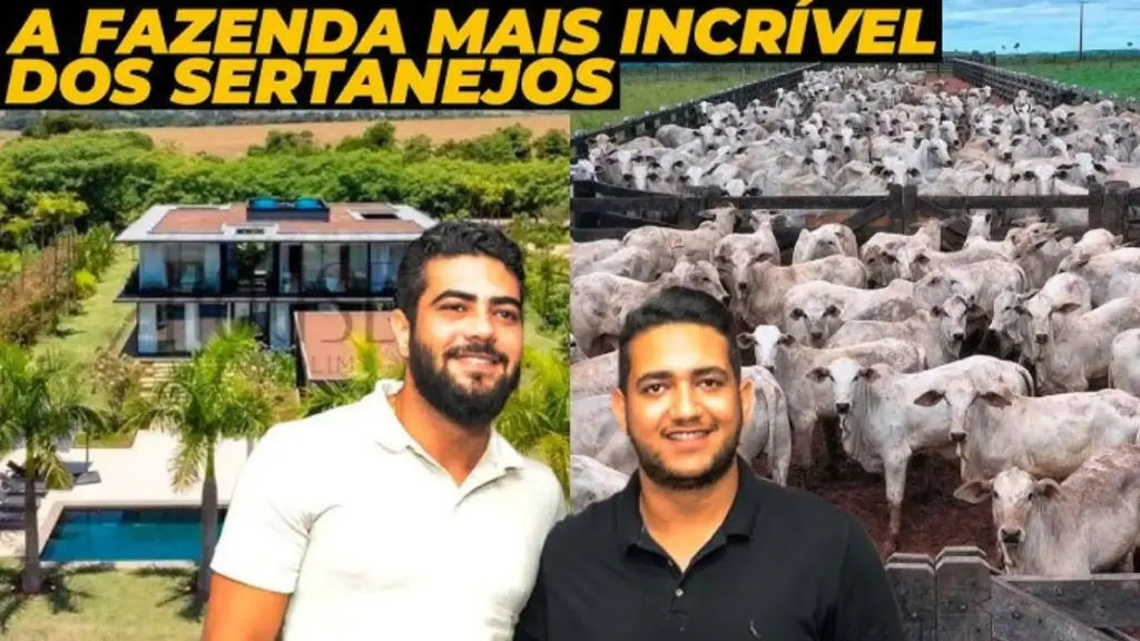 Aos 37 e 35 anos, Henrique & Juliano transformam fazenda de 1.306 hectares num império rural onde 620 bovinos Nelore dividem espaço com casas da família, piscina de borda infinita, lago, represa, aeroporto particular e um refúgio reservado para toda família no Tocantins Aos 37 e 35 anos, Henrique & Juliano transformam fazenda de 1.306 hectares num império rural onde 620 bovinos Nelore dividem espaço com casas da família, piscina de borda infinita, lago, represa, aeroporto particular e um refúgio reservado para toda família no Tocantins