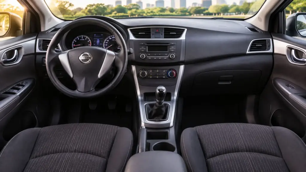 Custando menos que um Chevrolet Onix 0 km: com 4,62 metros de comprimento, 503 litros de porta-malas, motor 2.0 flex de 140 cv, câmbio manual de seis marchas e consumo de até 12,9 km/l, o Nissan Sentra S 2015 entrega espaço, porte de sedã médio e 2,70 metros de entre-eixos por cerca de R$ 55 mil Custando menos que um Chevrolet Onix 0 km: com 4,62 metros de comprimento, 503 litros de porta-malas, motor 2.0 flex de 140 cv, câmbio manual de seis marchas e consumo de até 12,9 km/l, o Nissan Sentra S 2015 entrega espaço, porte de sedã médio e 2,70 metros de entre-eixos por cerca de R$ 55 mil