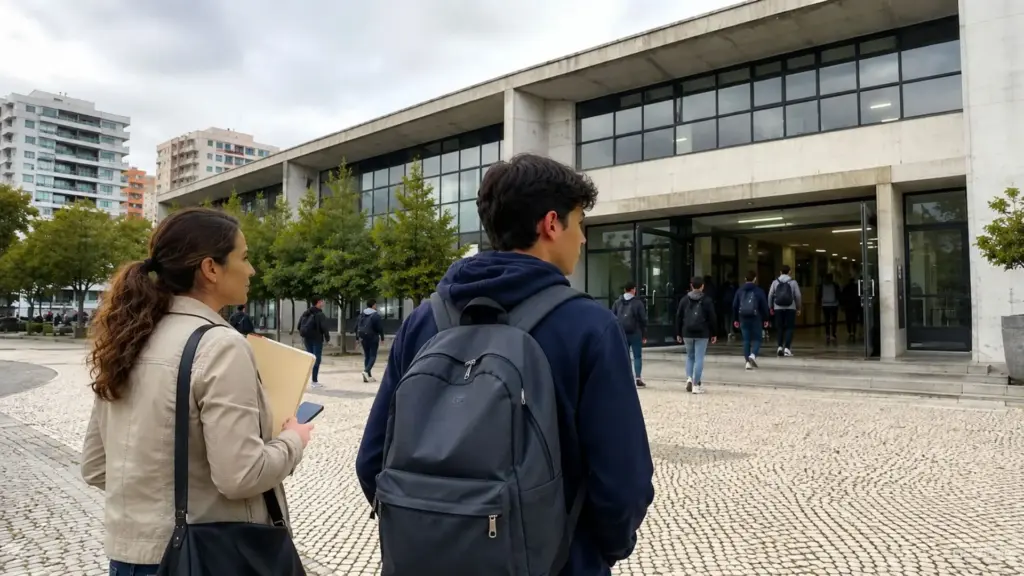 Cearense mantinha o filho em escola particular em Fortaleza, deixou o Brasil com visto de procura de trabalho, foi para Portugal e recomeçou em vendas de telecomunicações; ao chegar com o adolescente, trocou a mensalidade pela rede pública e ainda evitou pagar cursos de inglês e francês Cearense mantinha o filho em escola particular em Fortaleza, deixou o Brasil com visto de procura de trabalho, foi para Portugal e recomeçou em vendas de telecomunicações; ao chegar com o adolescente, trocou a mensalidade pela rede pública e ainda evitou pagar cursos de inglês e francês