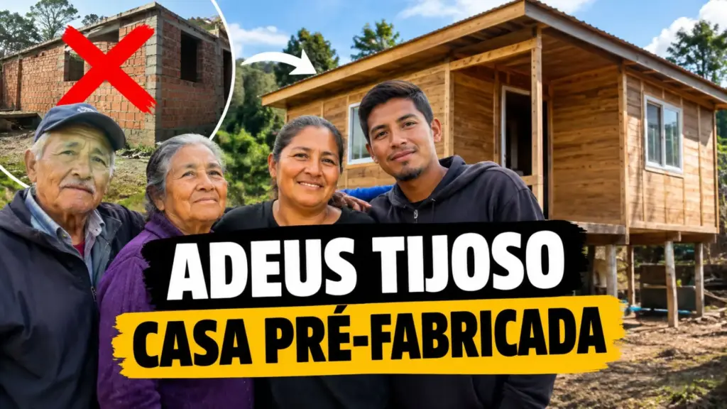 Adeus tijolos: em 2 dias, empregada doméstica que vive com o filho e os pais idosos recebe casa pré-fabricada de madeira sobre pilotes no lugar da alvenaria para abrigar sua família Adeus tijolos: em 2 dias, empregada doméstica que vive com o filho e os pais idosos recebe casa pré-fabricada de madeira sobre pilotes no lugar da alvenaria para abrigar sua família
