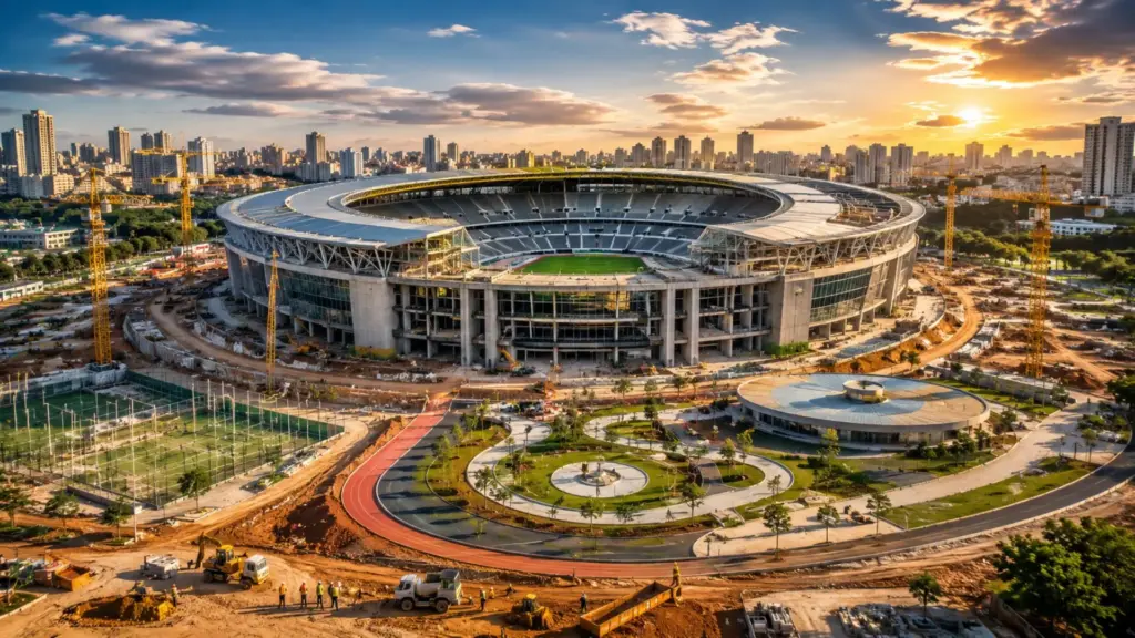 O novo Complexo Serra Dourada poderá receber até R$ 1,5 bilhão, terá capacidade para 44 mil torcedores e 60 mil pessoas em shows, mas seu maior impacto poderá acontecer fora do gramado, com parque linear de 3 km e novas áreas de lazer abertas ao público até 2028