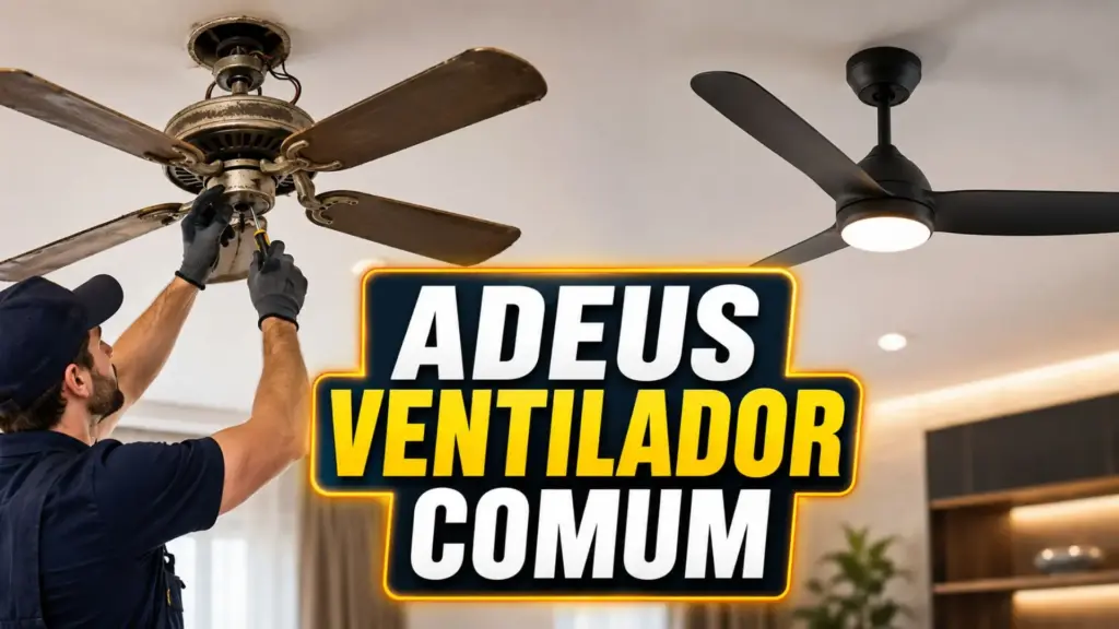 Adeus, ventilador de teto barulhento: nova tecnologia pode reduzir o consumo de energia em quase 65%, funciona com menos desgaste mecânico e promete 10 anos de uso sem manutenção