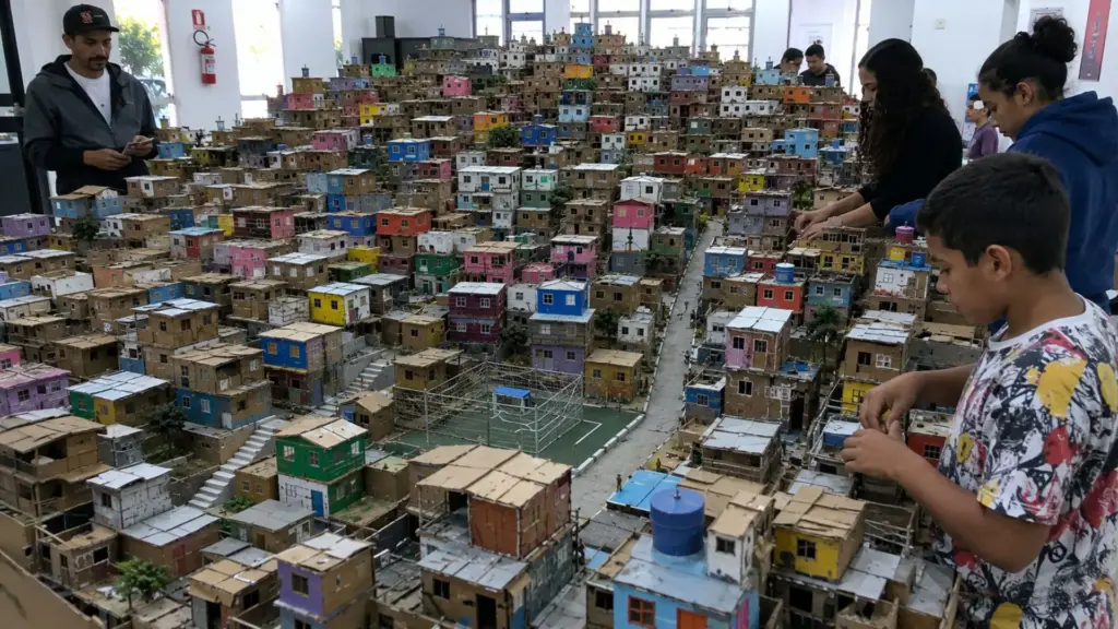 Artista brasileiro começou uma favela em miniatura de 24 m², usou caixas de leite, papelão e virou recorde nacional, atração cultural e exposição em museu