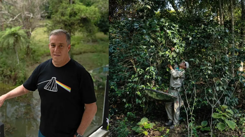 Henrique Sloper assumiu uma fazenda em Pedra Azul, manteve a recuperação do solo e das nascentes, plantou mais de 1,5 mil mudas nativas em 12 meses e mantém 70 hectares de cafezal agroflorestal sem agrotóxicos, onde produz cafés especiais orgânicos e biodinâmicos e venceu prêmio nacional de sustentabilidade Henrique Sloper assumiu uma fazenda em Pedra Azul, manteve a recuperação do solo e das nascentes, plantou mais de 1,5 mil mudas nativas em 12 meses e mantém 70 hectares de cafezal agroflorestal sem agrotóxicos, onde produz cafés especiais orgânicos e biodinâmicos e venceu prêmio nacional de sustentabilidade