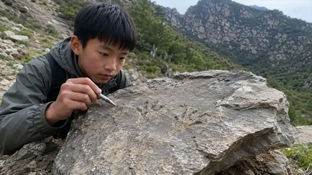 Aos 12 anos, garoto leva cientistas a uma descoberta de 160 milhões de anos após enxergar pegada menor que uma unha durante expedição nas montanhas da China