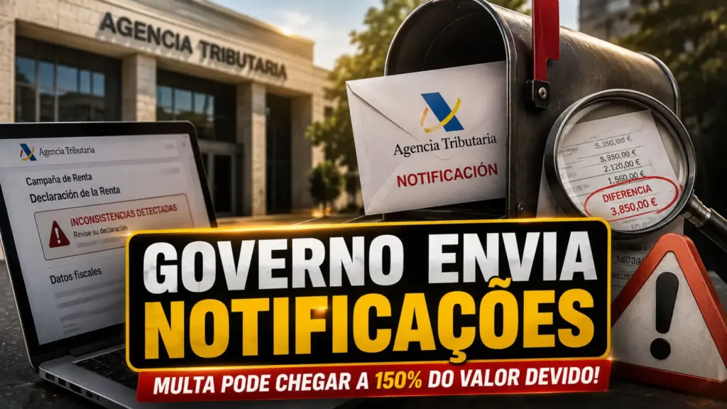 Governo começa a enviar notificações ‘casa por casa’ e quem ignorar pode receber multa pesada: mais de 80 mil cartas foram disparadas e sanções podem chegar a 150% do valor devido na Espanha