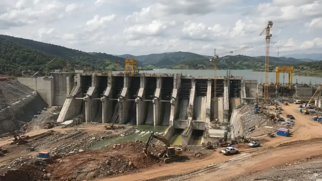 Cidade brasileira muda de lugar para dar espaço a uma hidrelétrica e deixa duas torres no meio do lago