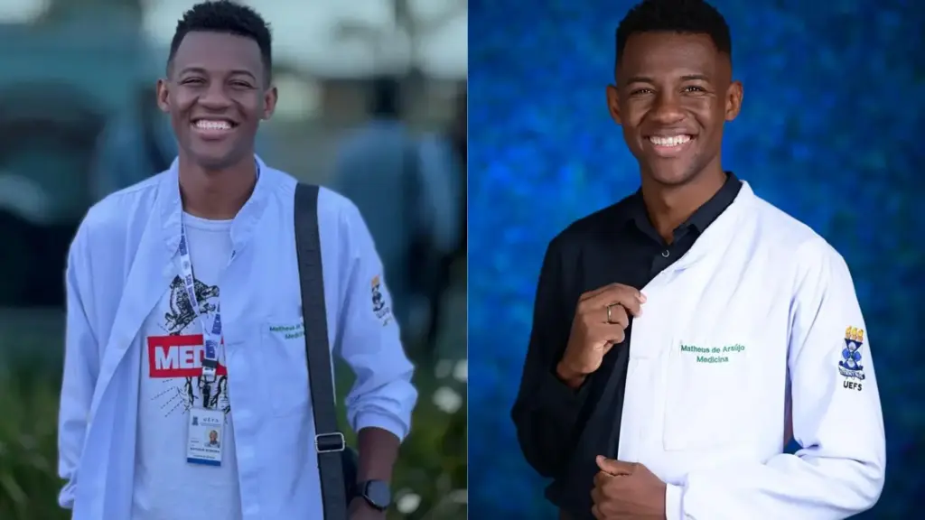 Filho de pedreiro e dona de casa de uma comunidade quilombola da Bahia, jovem estudou durante nove meses, das 11h às 18h, em uma casa emprestada sem energia elétrica nem internet, fez oito Enems e mais de 15 vestibulares, até tirar 980 na redação e ser aprovado em Medicina na Universidade Federal do Recôncavo da Bahia Filho de pedreiro e dona de casa de uma comunidade quilombola da Bahia, jovem estudou durante nove meses, das 11h às 18h, em uma casa emprestada sem energia elétrica nem internet, fez oito Enems e mais de 15 vestibulares, até tirar 980 na redação e ser aprovado em Medicina na Universidade Federal do Recôncavo da Bahia