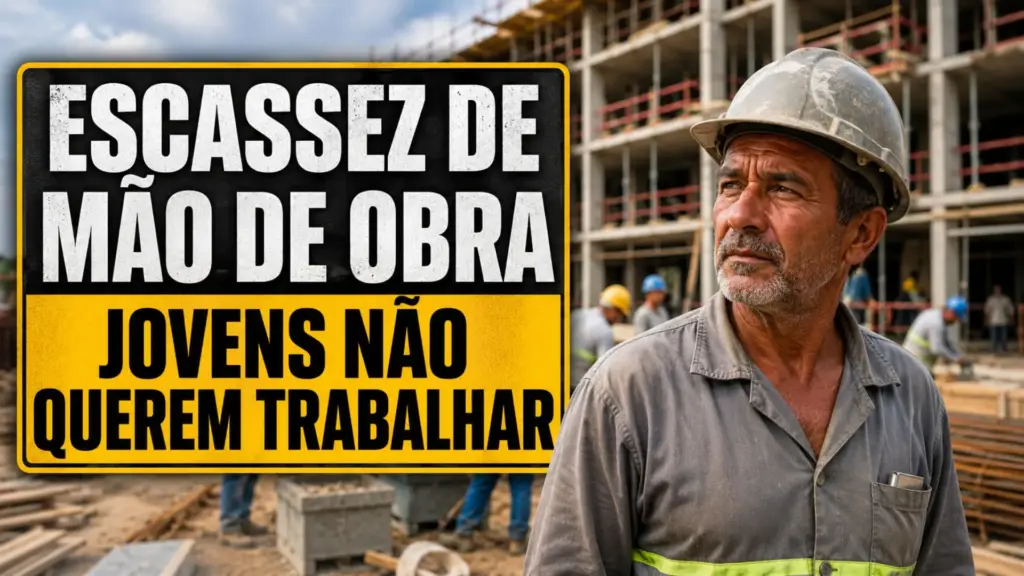 Escassez de mão de obra chega na construção civil: jovens não querem encarar serviço pesado, enquanto pedreiros podem ganhar até R$ 10 mil e uma única obra mantém 20 vagas abertas