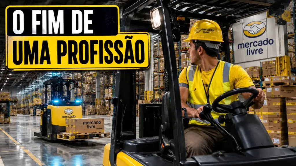 Fim da profissão de operador de empilhadeira: trabalhadores deixam de transportar paletes por terrenos irregulares para supervisionar uma empilhadeira autônoma que usa inteligência artificial, desvia de obstáculos e já opera perto do desempenho humano