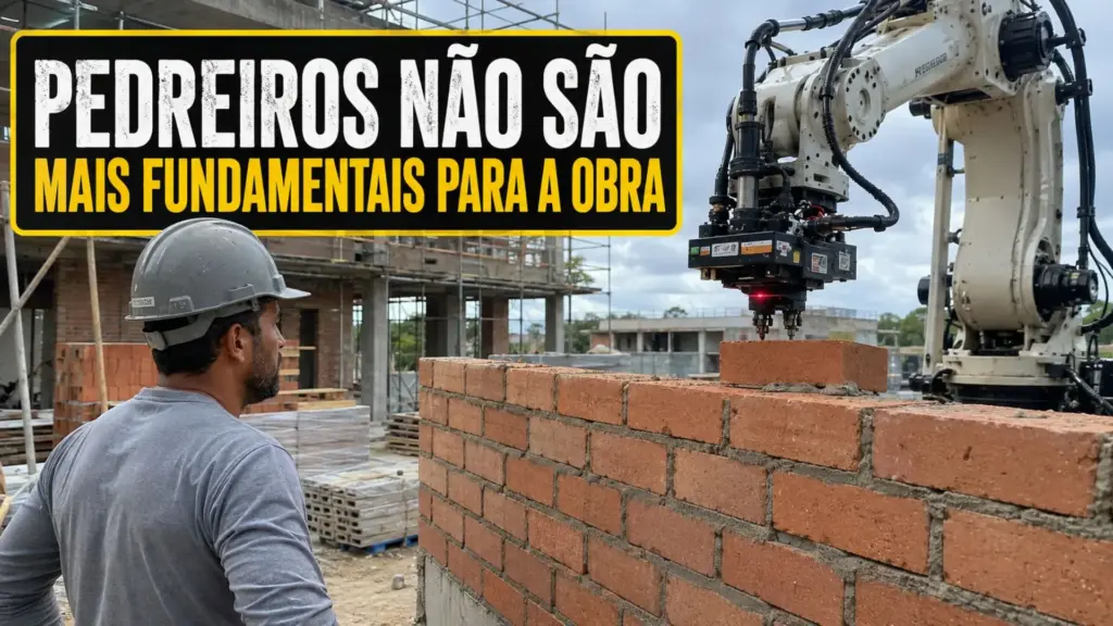 Fim dos pedreiros medindo e corrigindo tijolo por tijolo: novo robô usa laser para identificar erros, reposiciona as peças automaticamente, projeta instruções diretamente na parede para o operador humano e consegue levantar alvenarias tradicionais e desenhos complexos com precisão digital