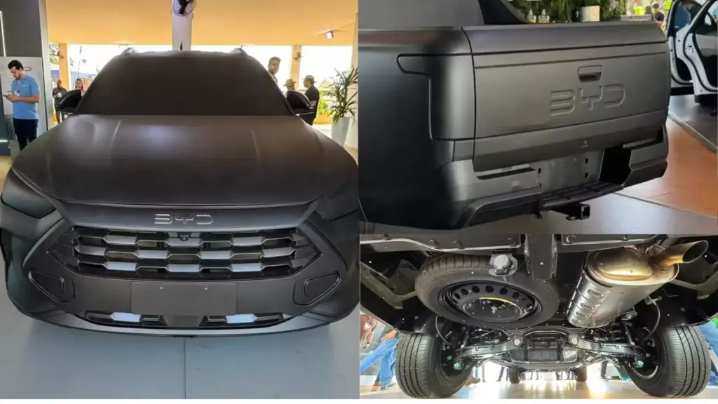 Esqueça a Fiat Toro: nova picape da BYD produzida no Brasil terá autonomia para viajar de São Paulo a Brasília, motor híbrido plug-in flex de até 324 cv, tração 4×4 e produção nacional na antiga casa da Ford. Esqueça a Fiat Toro: nova picape da BYD produzida no Brasil terá autonomia para viajar de São Paulo a Brasília, motor híbrido plug-in flex de até 324 cv, tração 4×4 e produção nacional na antiga casa da Ford.