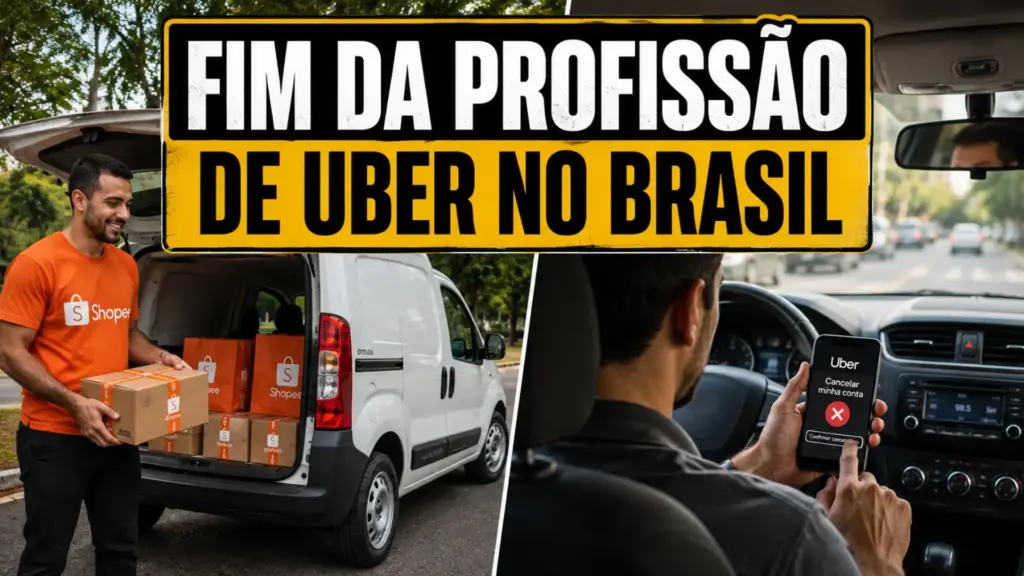 O fim da profissão Uber: motoristas largam plataforma e estão pulando de alegria com o resultado; agora rodam até 80% menos, mantêm a mesma renda, gastam R$ 100 de combustível em até 3 dias e impulsionam a expansão de Shopee e Lalamove.