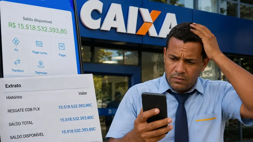 Cobrador de ônibus acordou com R$ 15,5 bilhões depositados por erro da Caixa, avisou o banco, devolveu tudo e, depois de ter o cartão bloqueado, conseguiu indenização fixada em apenas R$ 1 mil