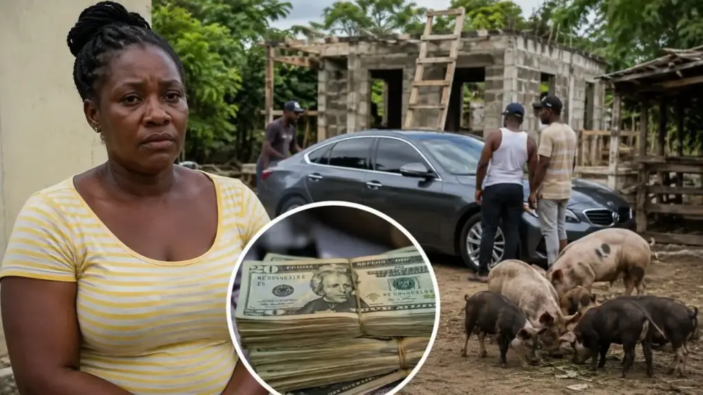 Jamaicana viu US$ 20,8 mil em dinheiro por engano aparecerem em sua conta, sacou US$ 20 mil e enviou o dinheiro com amigos para comprar um carro, começar a construir uma casa e manter sua criação de porcos; o banco descobriu o erro meses depois, ela restituiu o valor e acabou condenada.