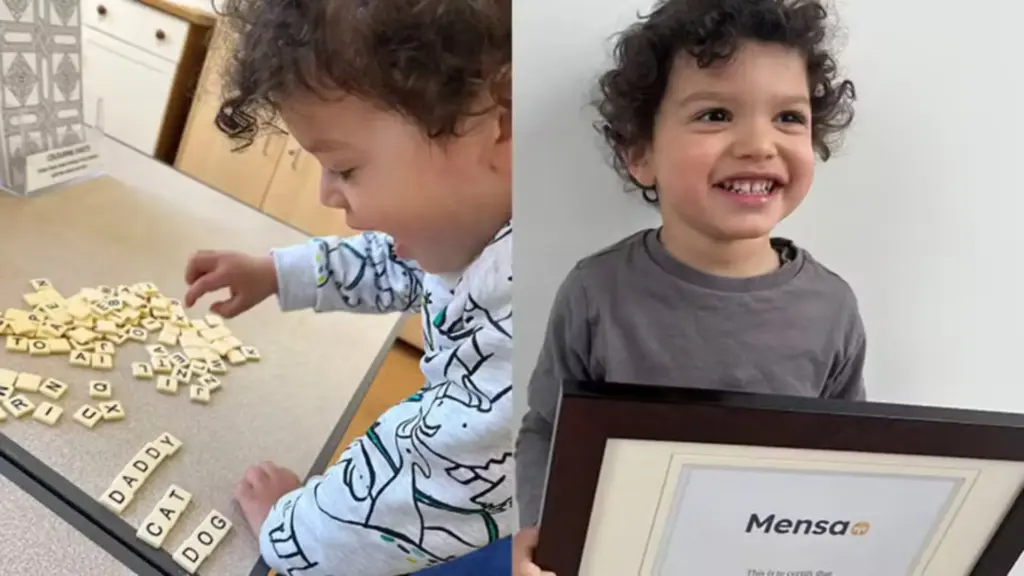 Aos 2 anos, pequeno gênio britânico fala desde os 7 meses, aprende tão rápido que já lê livros sozinho, conta em cinco idiomas, reconhece código Morse, alfabeto grego e elementos da tabela periódica e entra para a Mensa como o membro mais jovem da história