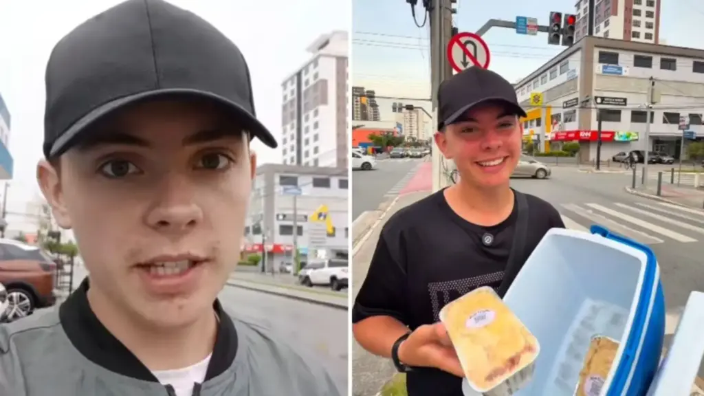 Jovem de 16 anos vendia cucas no semáforo para comprar sua kitnet, mas encerrou tudo após nova abordagem do Conselho Tutelar e agora promete encontrar outro caminho para continuar juntando dinheiro sem abandonar o sonho da casa própria em Palhoça